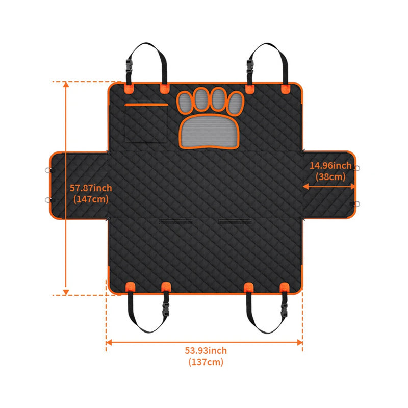 Dog Car Seat Cover Waterproof Pet Cat Carriers Travel Mat Hammock For Small Medium Large Dogs Car Rear Back Protector Safety Pad