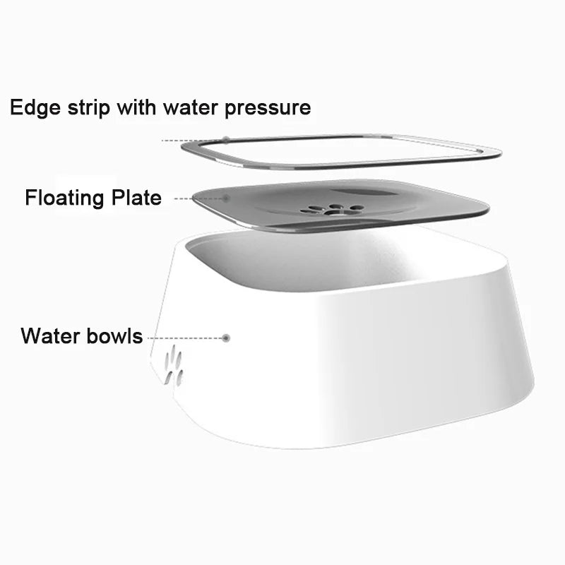 Spill-Proof Floating Water Bowl for Dogs and Cats