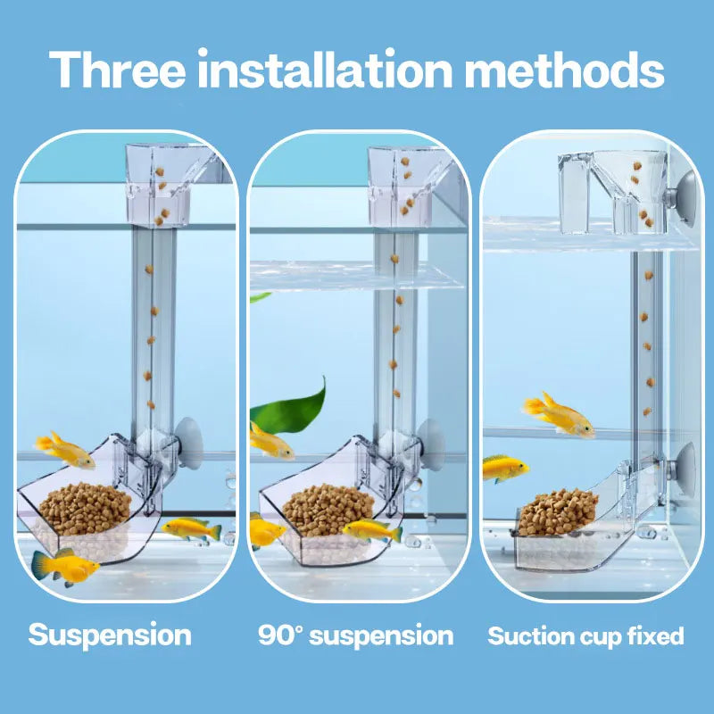 Acrylic Feeding Tube for Protection, Anti-stuck Design, Transparent Fish Feeder