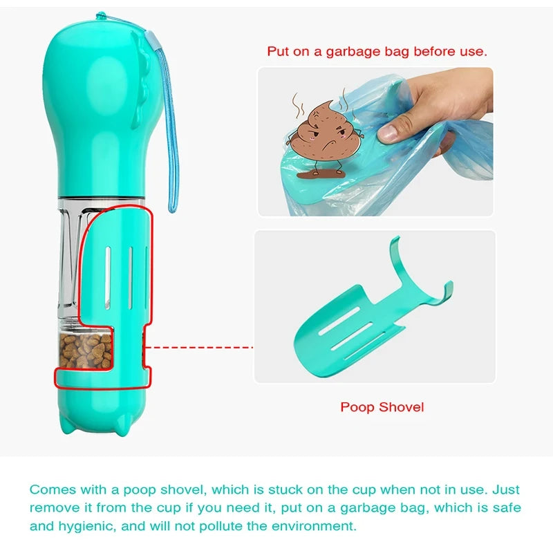 Portable 3-in-1 Water Bottle for Cats and Dogs