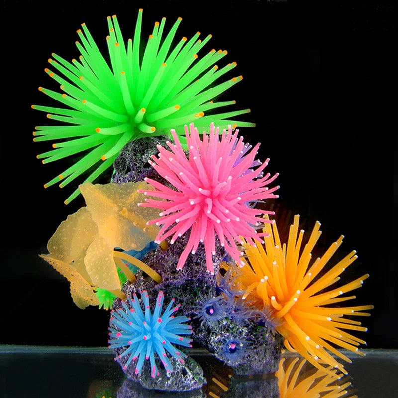 Silicone Aquarium Fish Tank Artificial Coral Plant Underwater Ornament Decor